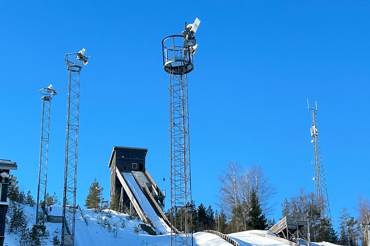 Ski slope lighting